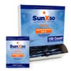 CoreTex Sun X 50 SPF Broad Spectrum Sunscreen Packets - Pack of 100 Paraben, Oxybenzone, Octinoxate, & Oil Free Sunscreen - No White Cast and Water Resistant Up to 80 Minutes view 1