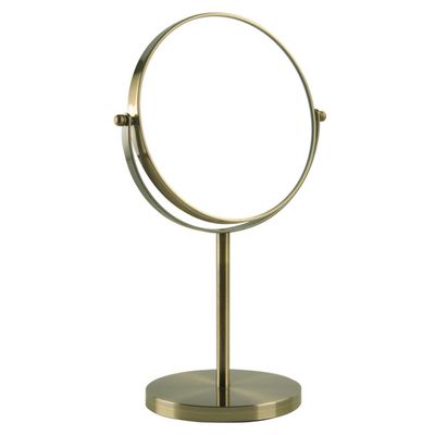 Double Sided Round Shaving/Make Up Mirror 3X Magnifying 360 Swivel Pocket Compact Cosmetic Mirror for Table Top Travel Bedroom