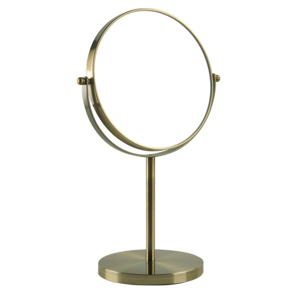 Double Sided Round Shaving/Make Up Mirror 3X Magnifying 360 Swivel Pocket Compact Cosmetic Mirror for Table Top Travel Bedroom