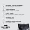 Panasonic Multi-Groomer Electric Beard Trimmer for Men, Mens Trimmer for Beard, Hair and Body, 39 Trim Length Settings with 3 Attachments, Corded/Cordless Operation  ER-GB80-S (Silver) view 2