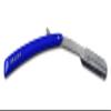 TAIZE - Straight Edge Razor - Professional Barber - Japanese Stainless Steel - Blue - 5'' view 2