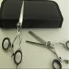 5.5" Professional Barber Razor Edge Titanium Coated Hair Cutting and Texturizing Shears Scissors Set+case view 2