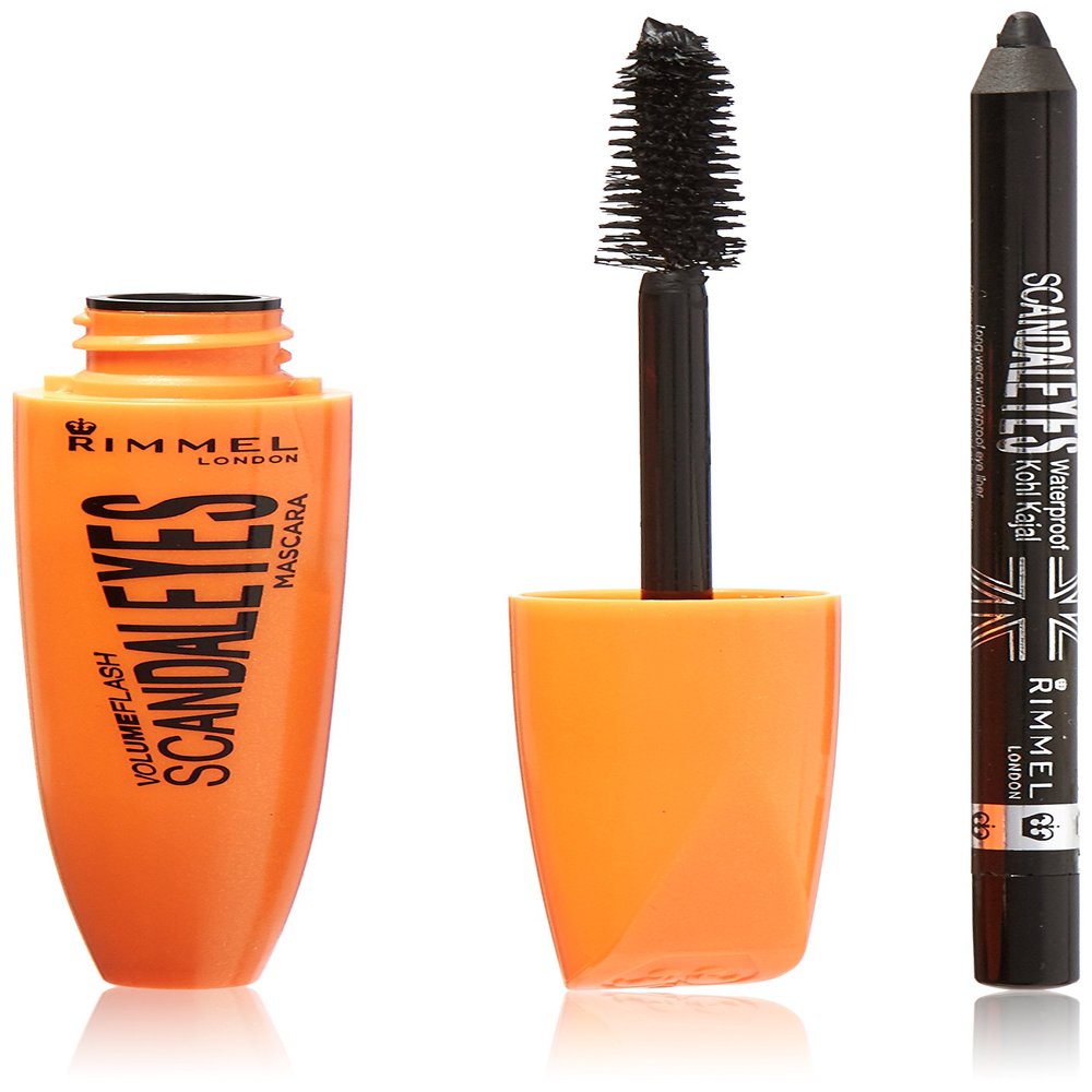 Rimmel Scandaleyes Mascara with Waterproof Kohl Kajal Liner, Extreme Black, 0.405 Fluid Ounce, 1 Count