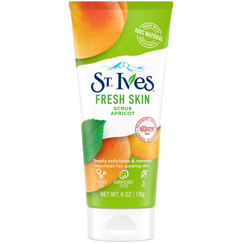 St. Ives Fresh Skin Invigorating Apricot Scrub 6 Oz (2 Pack) by St. Ives