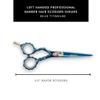 DreamCut Left Handed 5.5" Razor Edge Blue Titanium Coated Barber Hair Scissors view 2