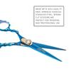 DreamCut Left Handed 5.5" Razor Edge Blue Titanium Coated Barber Hair Scissors view 4