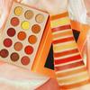 Afflano Red Orange Eyeshadow Palette Sunset 15 Color, Highly Pigmented Glam Fall Eye Shadow Makeup Palettes, Nudetude Brown Yellow Gold Orange Matte Glitter Shimmer Warm Eyeshadow Pallet view 3