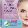 V Shaped Contouring Face Mask Line Shaping Lifting Belt Neck Reduction Jawline Shaper Lift Up Tape Enhancer Patch Firming Tightening Skin Chin Collagen Hyaluronic Acid Stocking Stuffers Women 5 pcs view 1
