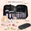 19 pc STARTER KIT w/BRUSHES & CASE (FAIR 1) Mineral Makeup Foundation Blush Bronzer Illuminating Veil Set Bare Skin Matte Powder view 2