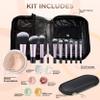 19 pc STARTER KIT w/BRUSHES & CASE (LIGHT) Mineral Makeup Foundation Blush Bronzer Illuminating Veil Set Bare Skin Matte Powder view 2