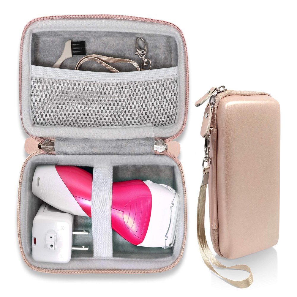 GETGEAR Shaver Case for Panasonic ES2216PC, Women's Electric Shaver, Pink, Modern Luxury, Non-Rechargeable, Foil Head, Water Resistant, Travel Case with Wrist Strap