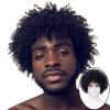 BECUS 8 Inch Afro Wig for Black men Short Kinky Curly Human Hair Wigs for Black Men Short African American Male Afro Wig (Natural Spiral Black #1B) view 1