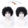 BECUS 8 Inch Afro Wig for Black men Short Kinky Curly Human Hair Wigs for Black Men Short African American Male Afro Wig (Natural Spiral Black #1B) view 2