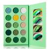 DE'LANCI Avocado Green Eyeshadow Palette 15 Colors, Highly Pigmented Eyeshadow Pallete Matte Shimmer Glitter Eye Shade Grinch Makeup, Long Wear Cruelty Free Nude Yellow Emerald Green Eye Shadow Pallet view 1