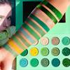 DE'LANCI Avocado Green Eyeshadow Palette 15 Colors, Highly Pigmented Eyeshadow Pallete Matte Shimmer Glitter Eye Shade Grinch Makeup, Long Wear Cruelty Free Nude Yellow Emerald Green Eye Shadow Pallet view 3