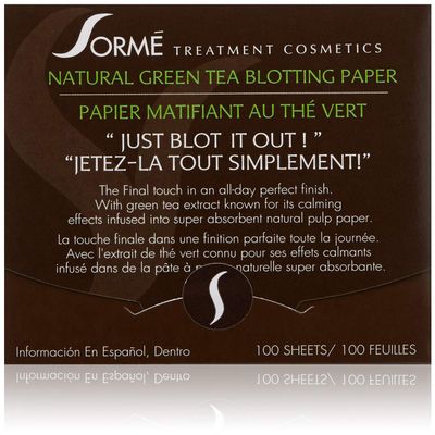 Sorme' Treatment Cosmetics Blotting Paper, Green Tea, 0.5 oz.