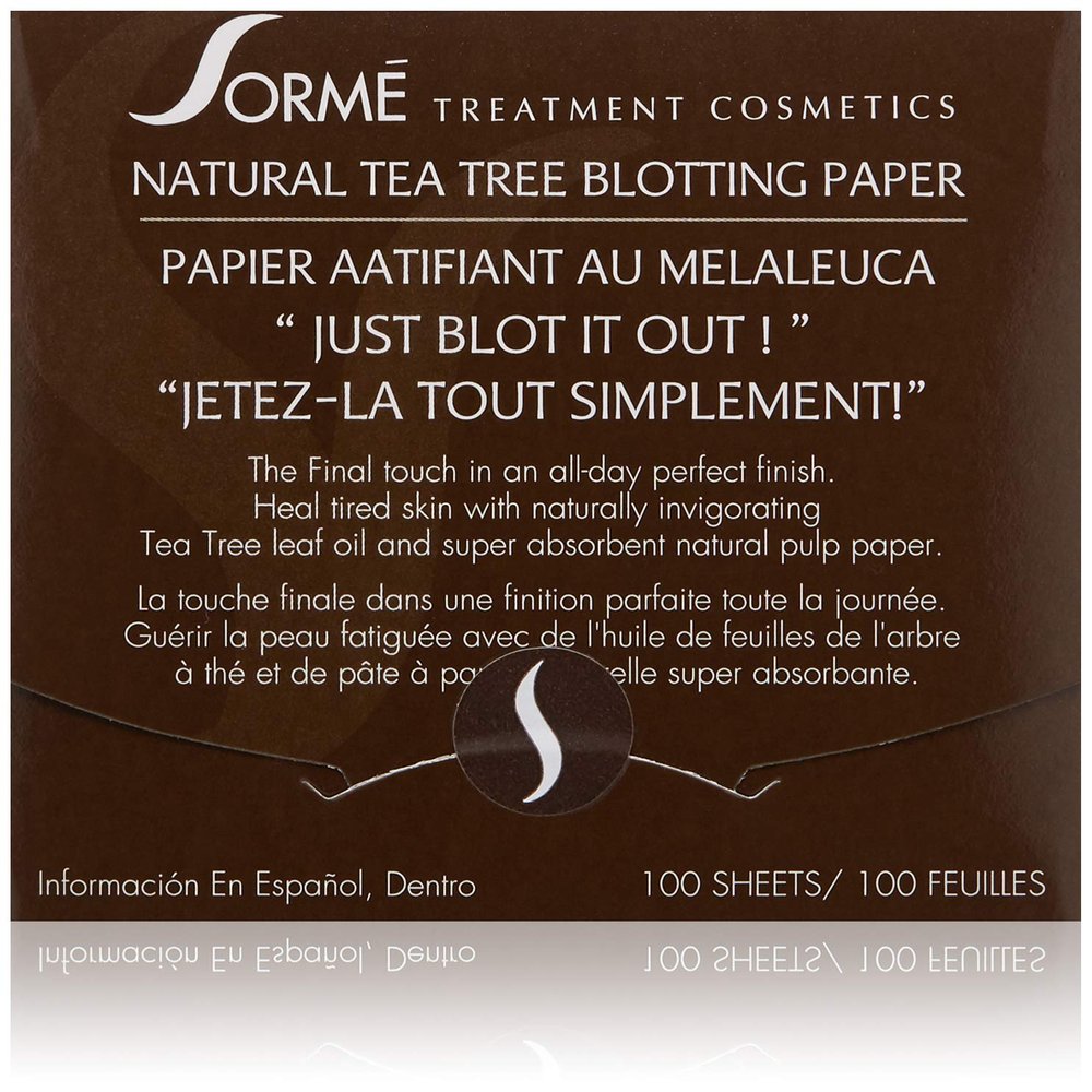 Sorme' Treatment Cosmetics Blotting Paper, Tea Tea, 0.5 oz.