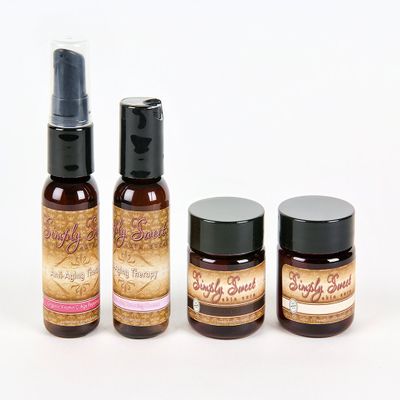 ANTI AGING KIT (1oz SET) Cleanser Toner Moisturizer Vitamin C Skin Care Facial Fine Lines Wrinkle Reducer Cell Pores Organic Vegan Face Firming Lotion