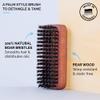 ZEUS Palm Beard Brush for Men, Soft 100% Boar Bristles, Gently Detangles, Smooths & Conditions Facial Hair, German-Made Pear Wood Handle (G92) view 2
