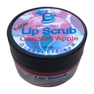 Diva Stuff Ultra Hydrating Lip Scrub for Soft Lips, Gentle Exfoliation, Moisturizer & Conditioner, Candied Apple oz (Made in the USA)