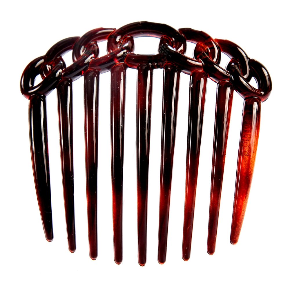 Caravan 9 Teeth Chain Like Design Tortoise Shell French Twist Comb, 1 Count