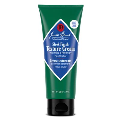 Jack Black Sleek Finish Texture Cream, 3.4 Oz. Hair Styling Cream for Men & Women, Hair Texturizer for Dry to Normal Coarse, Thick, or Wavy Hair, Fragrance-Free Hair Lotion, Hair Product