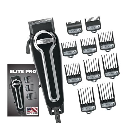 Wahl USA Elite Pro High-Performance Corded Home Haircut & Grooming Kit for Men Electric Hair Clipper Model 79602M