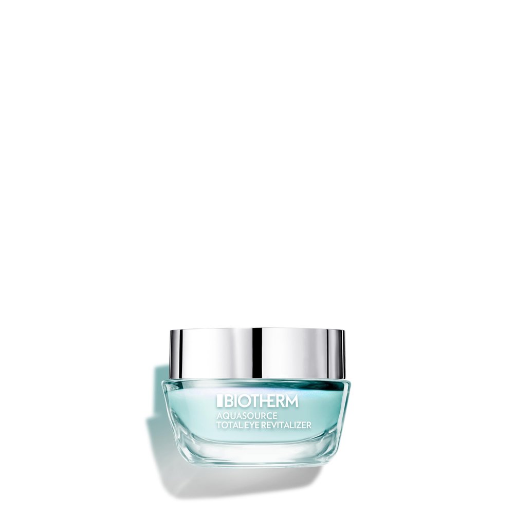 Biotherm Aquasource Total Eye Revitalizer Gel  Hydrating Gel with Depuffing Agents to Awaken and Reduce Under-Eye Bags, with Instant Cooling Effect, 0.5 fl. oz.