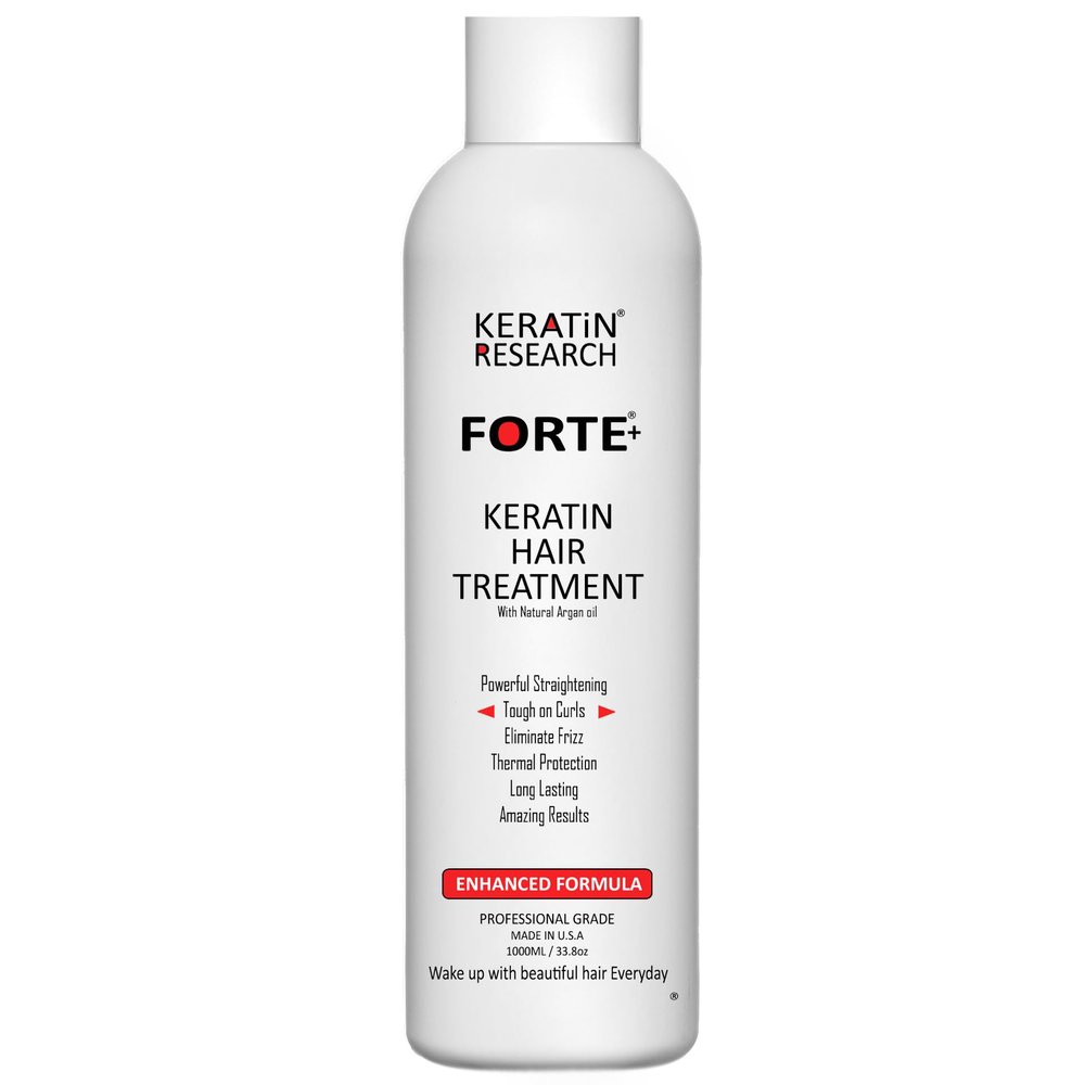 Keratin Research Keratin Brazilian Keratin Hair Blowout Treatment Extra Strength, 120ml, for Curly Hair, Enhanced Formula with Moroccan Argan Oil and Queratina Brasilera Tratamiento Forte
