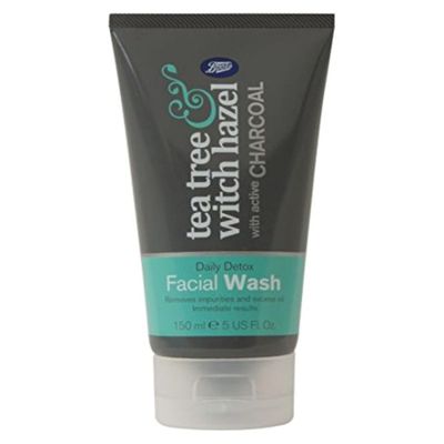 Boots Tea Tree and Witch Hazel Charcoal Facial Face WASH 150mlF