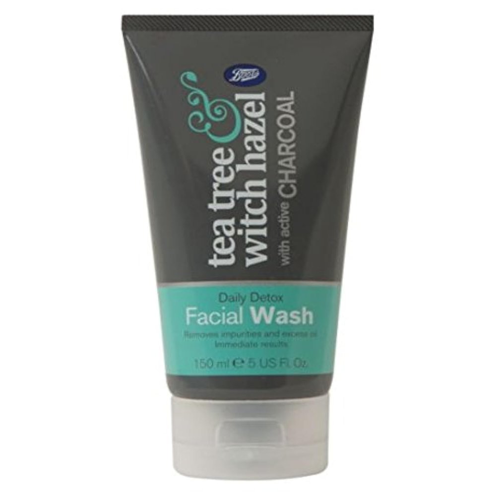 Boots Tea Tree and Witch Hazel Charcoal Facial Face WASH 150mlF