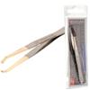 Solingen Tweezers for Eyebrows | Slanted Tip | Professional Stainless Steel |Slanted Tip Tweezers | Best Shaped for Eyebrows Extensions Chin Cheek Face Facial Hair | Made in Germany (Nickel-Gold) view 1