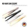 Solingen Tweezers for Eyebrows | Slanted Tip | Professional Stainless Steel |Slanted Tip Tweezers | Best Shaped for Eyebrows Extensions Chin Cheek Face Facial Hair | Made in Germany (Nickel-Gold) view 3
