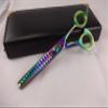 6" Professional Hairdressing Hair Thinning Barber Razor Edge Multi Titanium Scissors +Case view 2
