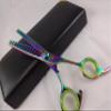 6" Professional Hairdressing Hair Thinning Barber Razor Edge Multi Titanium Scissors +Case view 3