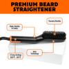TAME The Wild Beard Brush and Beard Straightener for Men - Ionic Heated Comb with 3 Adjustable Temps - Wooden Beard Comb for Grooming - Anti-Scald Safety - for All Hair Types view 2