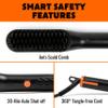 TAME The Wild Beard Brush and Beard Straightener for Men - Ionic Heated Comb with 3 Adjustable Temps - Wooden Beard Comb for Grooming - Anti-Scald Safety - for All Hair Types view 3