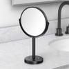 Gatco 1386MX Latitude II Makeup Mirror, Matte Black | Counter Top Makeup Mirror, 3X Magnification, Rotates 360 Degrees view 2
