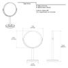 Gatco 1386MX Latitude II Makeup Mirror, Matte Black | Counter Top Makeup Mirror, 3X Magnification, Rotates 360 Degrees view 4