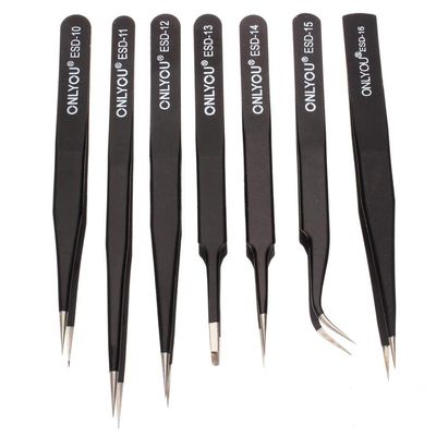 7pcs BGA Precision Tweezer Set Antistatic Tweezers Stainless Tweezers