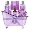 Bath Sets for Women Gift, Bath and Body Gifts Set, Lavender Spa Gift for Self Care Includes Body Lotion, Shower Gel, Bath Salts, Relaxing Bath Sets for Mom, Grandma, Girlfriend, Sister, Friends view 1