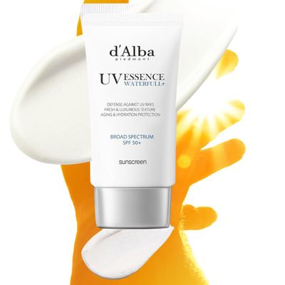 d'Alba Piedmont [ORIGINAL] UV Essence Sunscreen for Face SPF 50+ Face Moisturizer Ultra Violet Protection White Truffle Sun Cream Hydrate Skin and Decrease Wrinkles