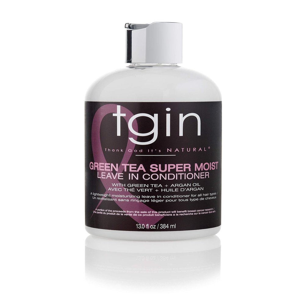 tgin Green Tea Super Moist Leave In Conditioner  Lightweight Leave In Conditioner for Curly Hair  Hydrates, Controls Frizz & Enhances Manageability  13 oz  tgin Hair Products for Kids & Adults