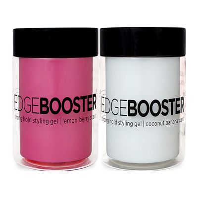 2 Jars of Edge Booster Styling Gel 16.9 oz (Lemon Berry + Coconut Banana)