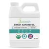 Soapeauty Sweet Almond Oil Cold Pressed Refined USDA Organic | 100% Pure & Natural Available in Bulk | Carrier for Essential Oils, Massage, Skin, Face, and Hair, Soap Making, DIY | 32 fl oz view 1