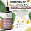 Au Natural Organics Barbary Fig Seed Oil 100% Pure Organic Prickly Pear Oil Cold Pressed Extra Virgin Moisturizer for Face Skin Hair Hydrating Anti-Aging Lightweight Glass Bottle with Dropper 1 oz view 2