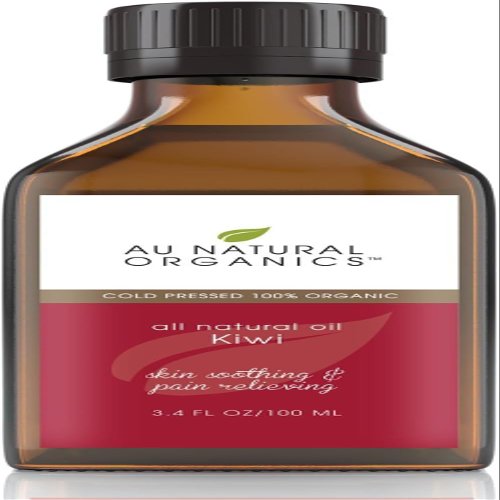 Au Natural Organics Kiwi Seed Oil for Face, Skin, Hair, Scalp, Lip & Nails Care | Cold Pressed Skin Moisturizer Oil, Reduce Wrinkles, Large Pores, Acne, Dark Spots & Other Skin Blemishes 3.4 oz
