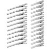100 Pcs Alligator Hair Clips, 3 Inch and 1.6 Inch Silver Hair Clips Metal Hairdressing Salon Hair Grip Flat Top with Teeth, DIY Accessories Hairpins for Girls Women Hairdresser, 2 Sizes view 1