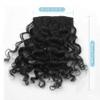 Shinon Curly Bangs Human Hair Clip in Bangs Hair Extension Real 10 A Curly Hair Bangs Black Color view 2