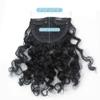 Shinon Curly Bangs Human Hair Clip in Bangs Hair Extension Real 10 A Curly Hair Bangs Black Color view 3